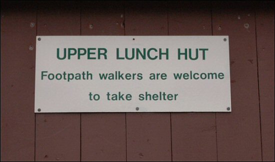 upper lunch hut sign